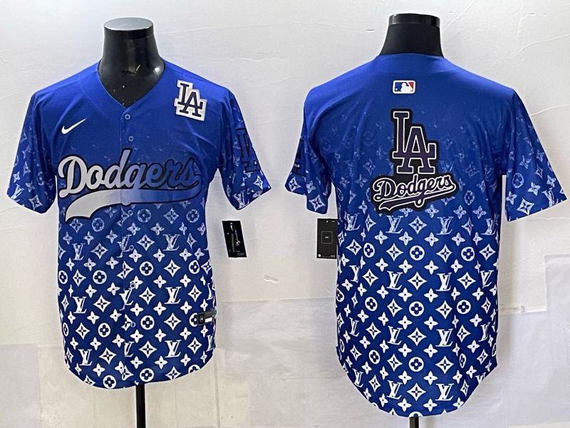Men Los Angeles Dodgers Blank Blue Nike 2025 MLB jersey 012